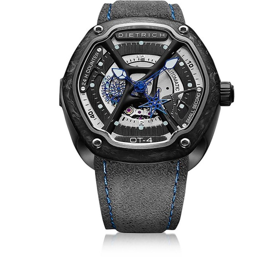 Gioielli Dietrich Orologi Lusso | Ot-4 316L Orologio Da Uomo Automatico Con Luminova Blu E Cinturino In Pelle