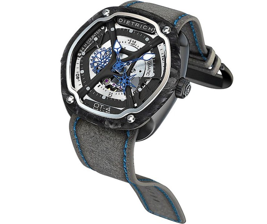 Gioielli Dietrich Orologi Lusso | Ot-4 316L Orologio Da Uomo Automatico Con Luminova Blu E Cinturino In Pelle