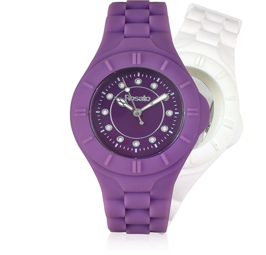 Gioielli Rosato Orologi Donna | Pop The Clock Silicone Women'S Watch W/Interchangeable Withe Strap