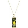 Gioielli Tuscan Jewels Contemporary Jewelry | 18K Gold Plated Sterling Silver Necklace W/4 Cm Ceramic Charm