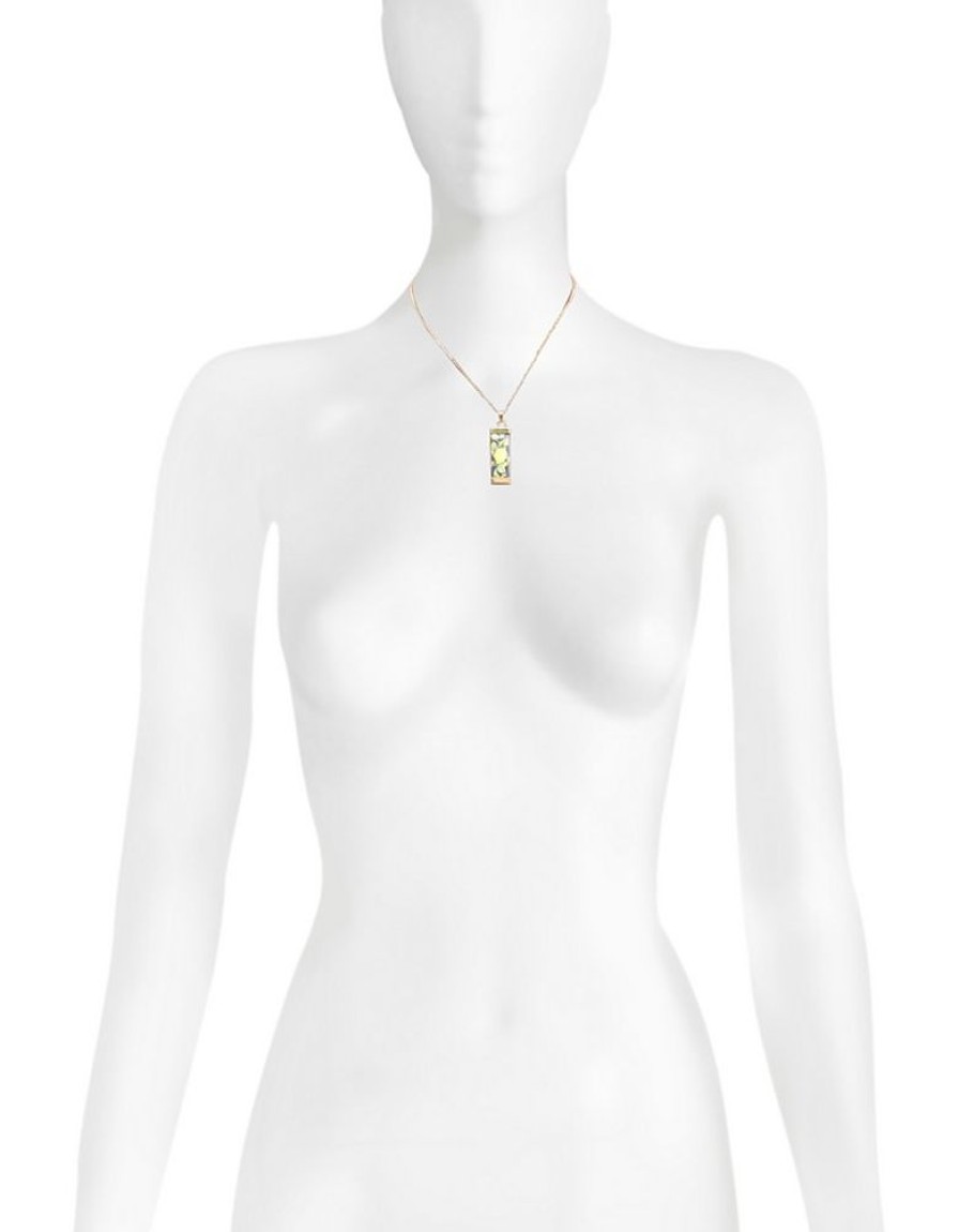 Gioielli Tuscan Jewels Contemporary Jewelry | 18K Gold Plated Sterling Silver Necklace W/4 Cm Ceramic Charm