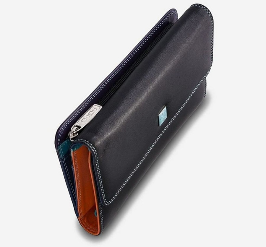 Borse Dudubags Portafogli & Co. | Black Large Flap Wallet