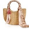 Borse Mayu Shopping | Natural Grass & Bamboo Sia Tote Bag