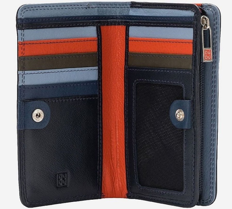 Borse Dudubags Portafogli & Co. | Blue Vertical Snap Wallet