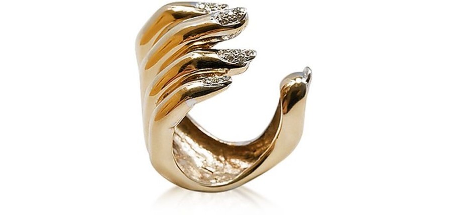 Gioielli Bernard Delettrez Fine Jewelry | Anello Hand In Oro Con Diamanti