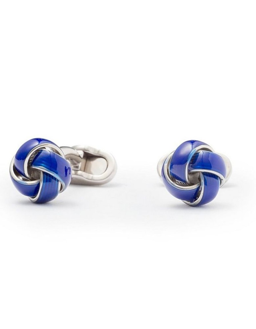 Gioielli Mon Art Gioielli Uomo | Tresse Enamelled Brass Men'S Knot Cufflinks