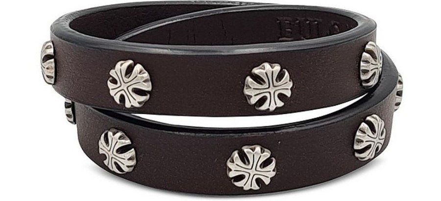 Gioielli Bulganeri Gioielli Uomo | Zamak And Vegan Leather Double Bracelet