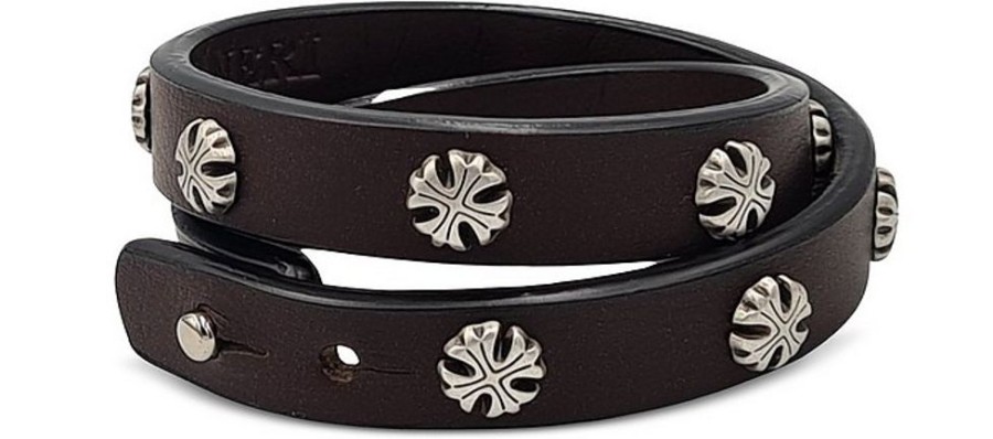 Gioielli Bulganeri Gioielli Uomo | Zamak And Vegan Leather Double Bracelet