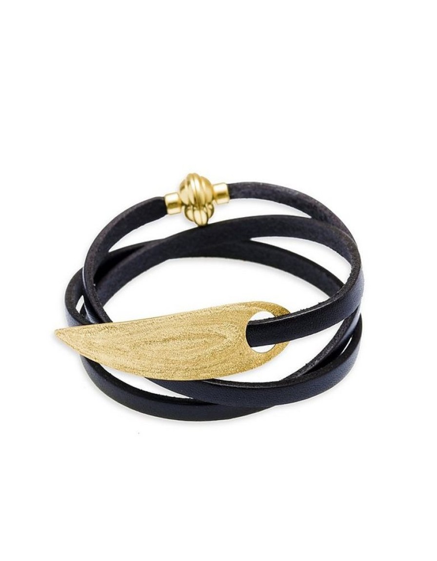 Gioielli Stefano Patriarchi Contemporary Jewelry | Etched Golden Silver Wrap Bracelet