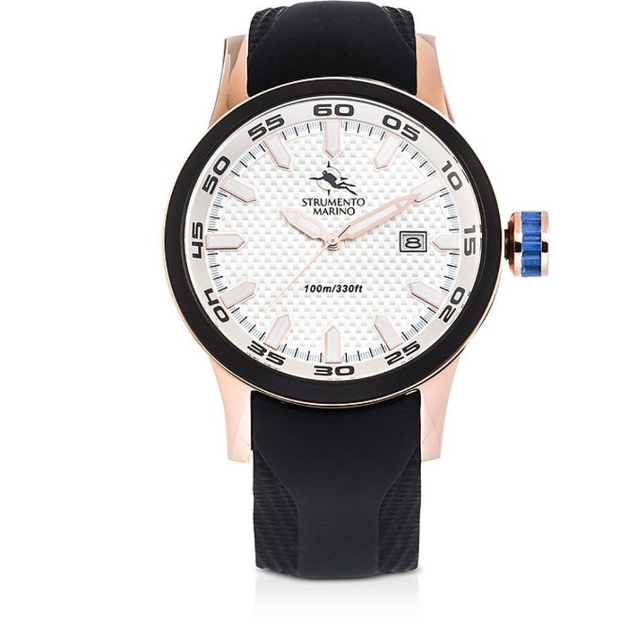 Gioielli Strumento Marino Orologi Uomo | White/Black Speedboat Miyota Movement Men'S Watch