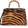 Borse Roberta Gandolfi A Mano | 7051 Lola Pony - Borsa A Mano In Pelle Con Manico Bambu