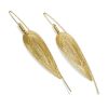 Gioielli Stefano Patriarchi Contemporary Jewelry | Etched Golden Silver Drop Long Earrings