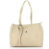 Borse Patrizia Pepe Shopping | Beige Leather Tote Bag