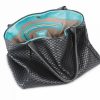 Borse Parise A Spalla | Alida 09 Plain - Black And Turquoise Shoulder Bag