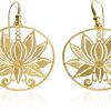 Gioielli Stefano Patriarchi Contemporary Jewelry | Etched Golden Silver Small Loto Earrings