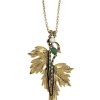 Gioielli Alcozer & J Contemporary Jewelry | Leaf Golden Brass Necklace