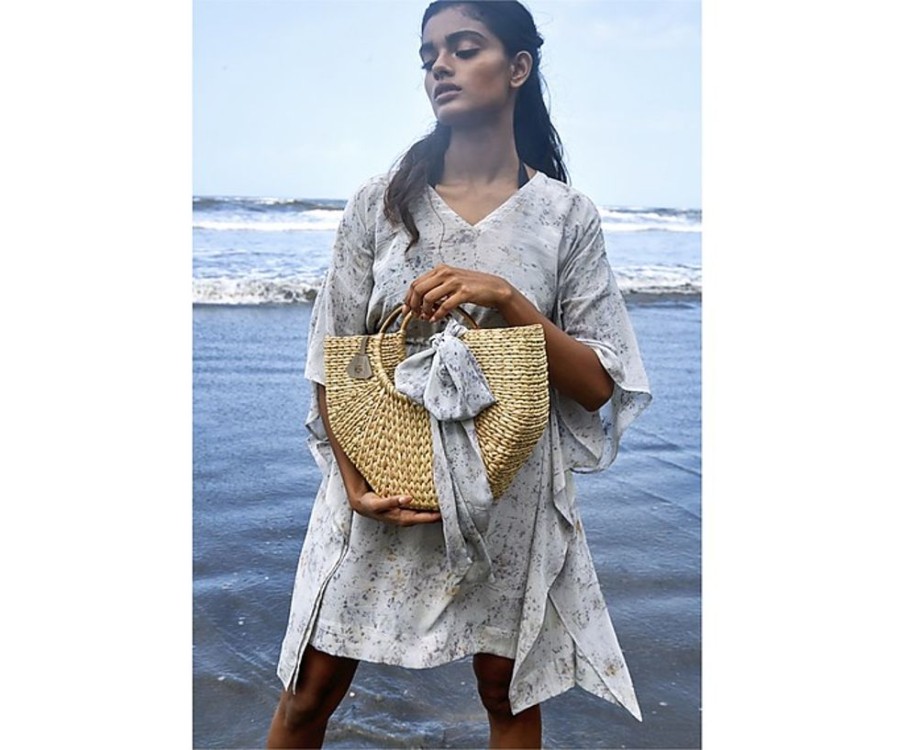 Borse Mayu Shopping | Natural Grass & Bamboo Moana Tote Bag