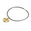 Gioielli Stefano Patriarchi Contemporary Jewelry | Etched Golden Silver Small Giglio Choker