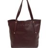 Borse Poshead Shopping | Naked Shopping Bag In Pelle Bordeaux