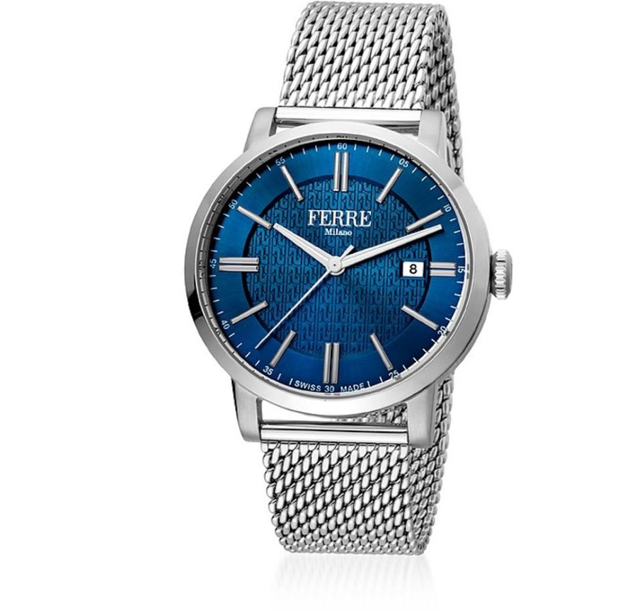 Gioielli Ferre' Milano Orologi Uomo | Blue Quartz Men'S Watch W/ Stainless Steel Strap