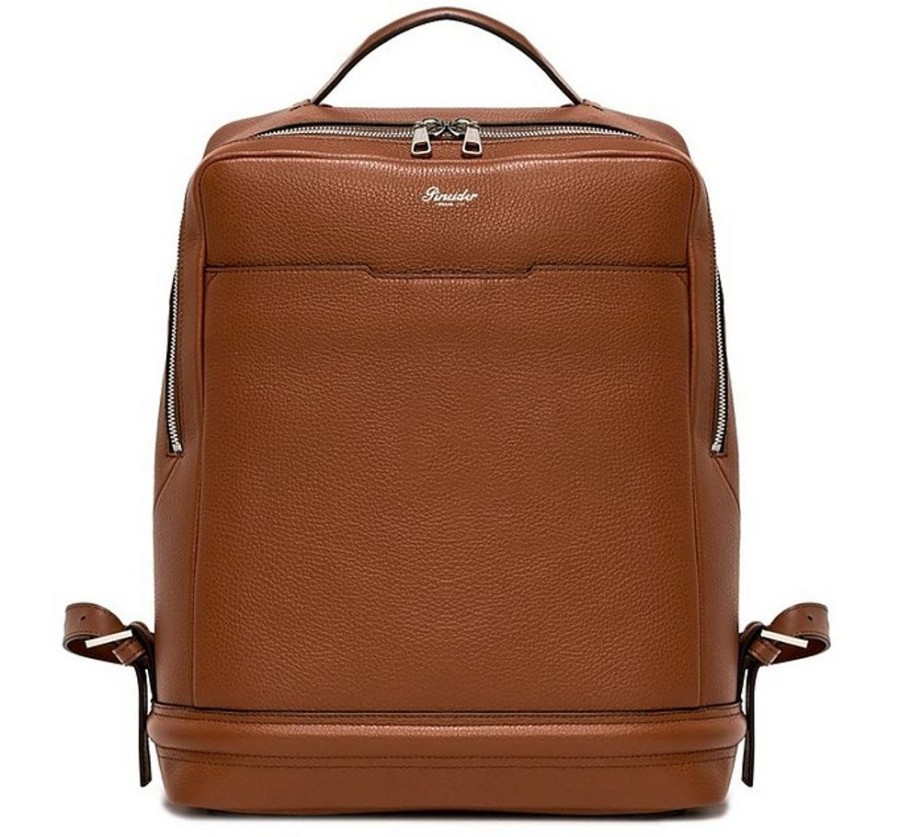 Borse Pineider Zaino | Grained Leather Compact Backpack