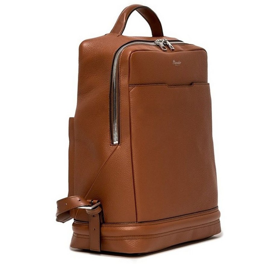 Borse Pineider Zaino | Grained Leather Compact Backpack