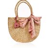 Borse Mayu Shopping | Natural Grass & Bamboo Luna Tote Bag