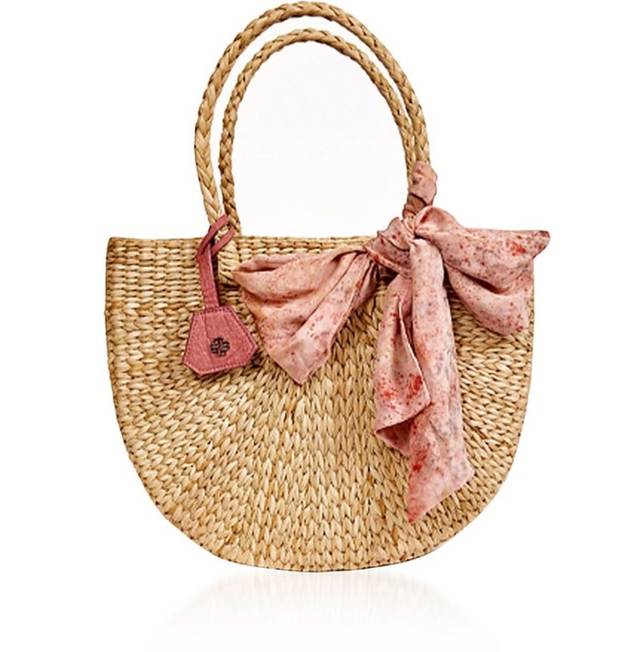 Borse Mayu Shopping | Natural Grass & Bamboo Luna Tote Bag