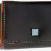 Borse Dudubags Portafogli & Co. | Black Leather Medium Flap Wallet W/Zip Pocket