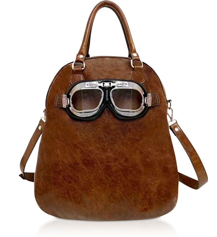 Borse Poshead Shopping | Steam Brown Leather Tote Bag