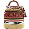 Borse ViaMailBag Bucket | Basket Rugs - White And Brick Red Bucket Bag