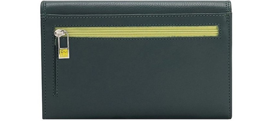 Borse Dudubags Portafogli & Co. | Forest Green Flap Wallet W/Back Zip Pocket