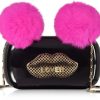 Borse Maissa Clutch & Mini | Lover Clutch In Plexiglass Nero Con Pon Pon Fucsia