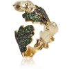 Gioielli Bernard Delettrez Fine Jewelry | Anello Con Foglia Di Quercia In Oro E Tsavoriti