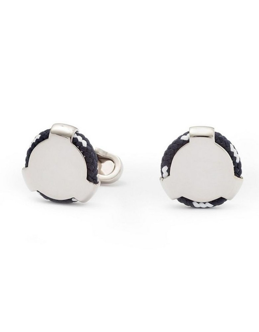 Gioielli Mon Art Gioielli Uomo | Lisbona Round Brass And Nautical Rope Cufflinks