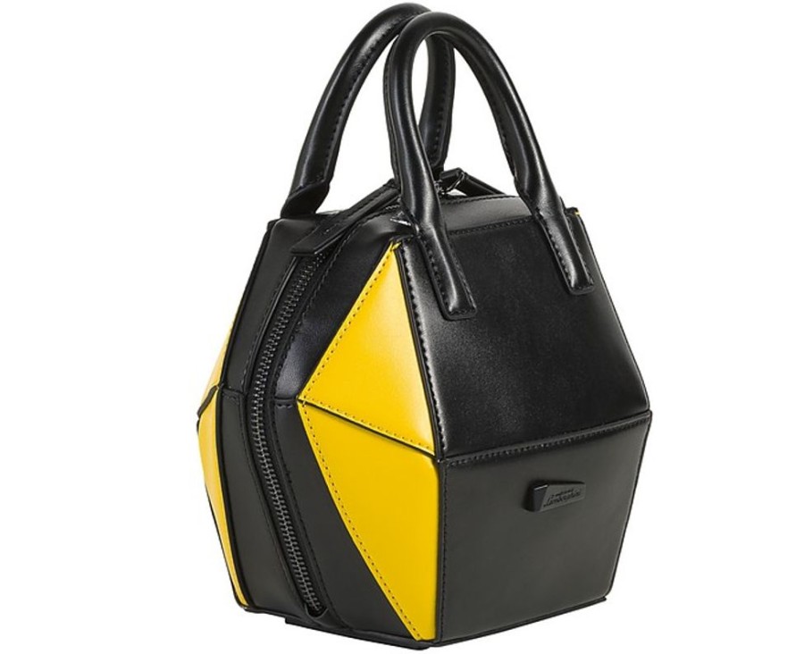 Borse Automobili Lamborghini A Mano | Concept Color Block Leather Top-Handles Satchel Bag