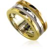 Gioielli Torrini Fine Jewelry | Yellow, Rose Gold And White Chiseled Gold 3 Round Ring