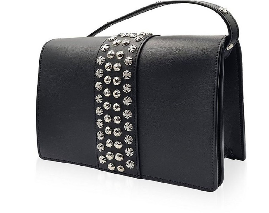 Borse Bulganeri A Spalla | Baldina Black Leather Shoulder Bag