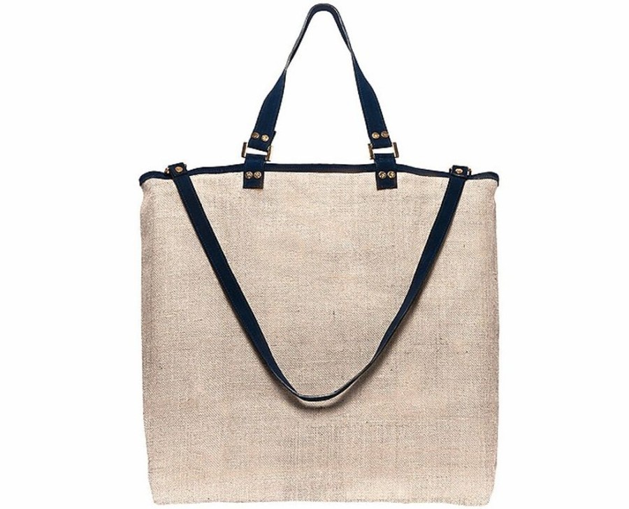 Borse Pier Sicilia Shopping | Salina Large - Natural And Night Blue Tote Bag