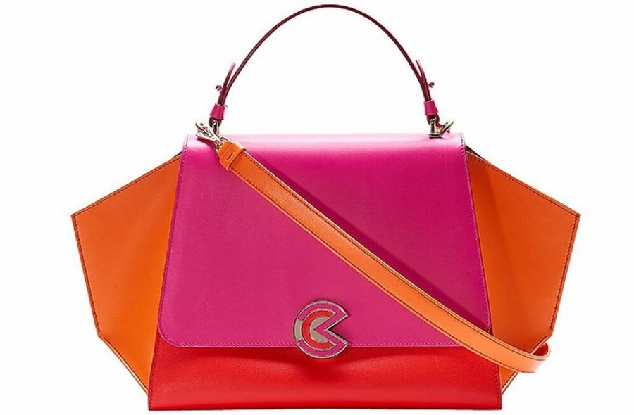 Borse Marcucci Shopping | Gemma M - Hot Pink And Lobster Tote Bag