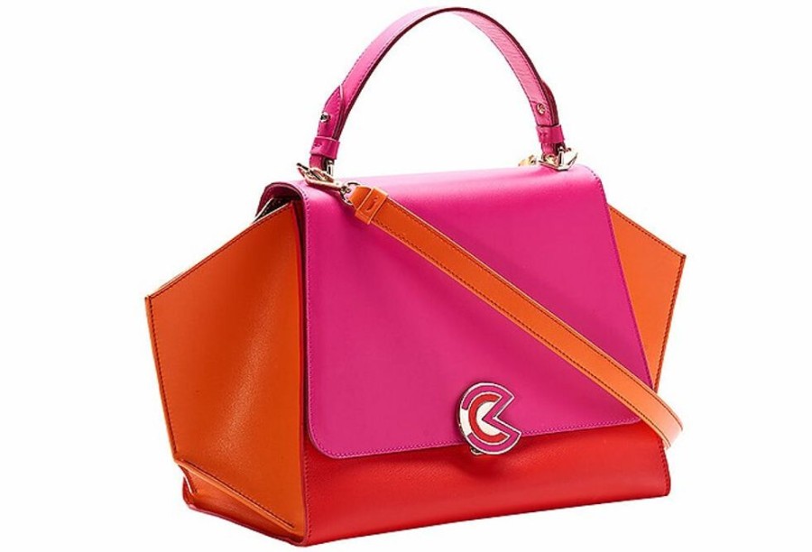 Borse Marcucci Shopping | Gemma M - Hot Pink And Lobster Tote Bag