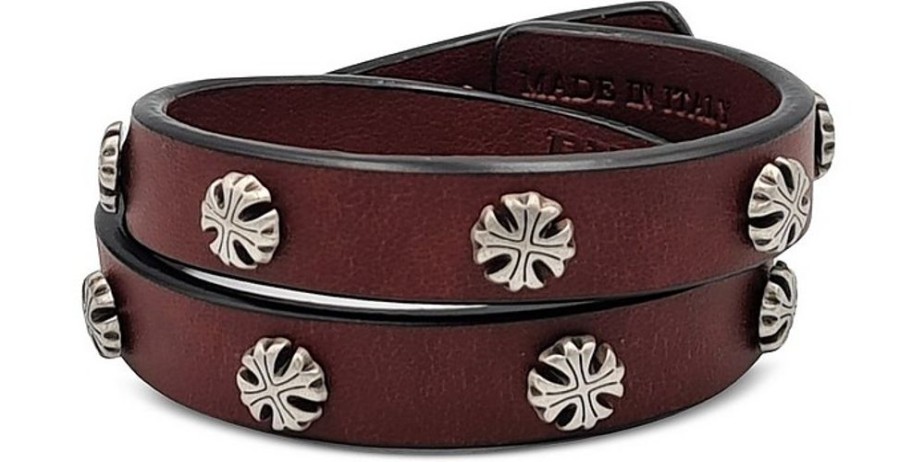 Gioielli Bulganeri Gioielli Uomo | Zamak And Vegan Leather Double Bracelet