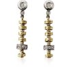 Gioielli Torrini Fine Jewelry | Round Passion Yellow & White Gold Long Earrings