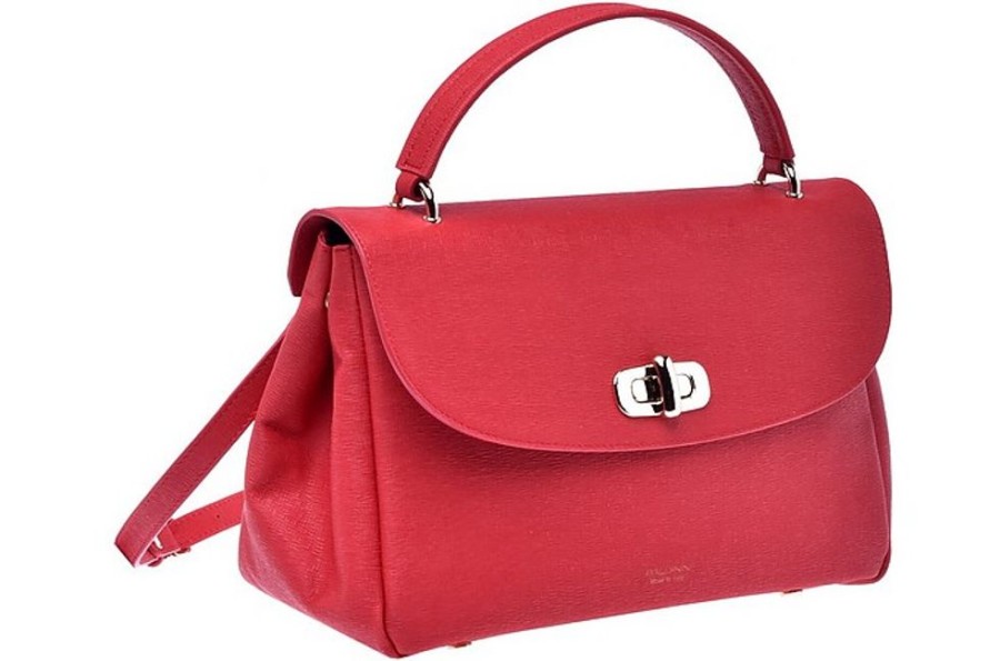 Borse Baldinini Shopping | Borsa A Spalla In Pelle Rossa