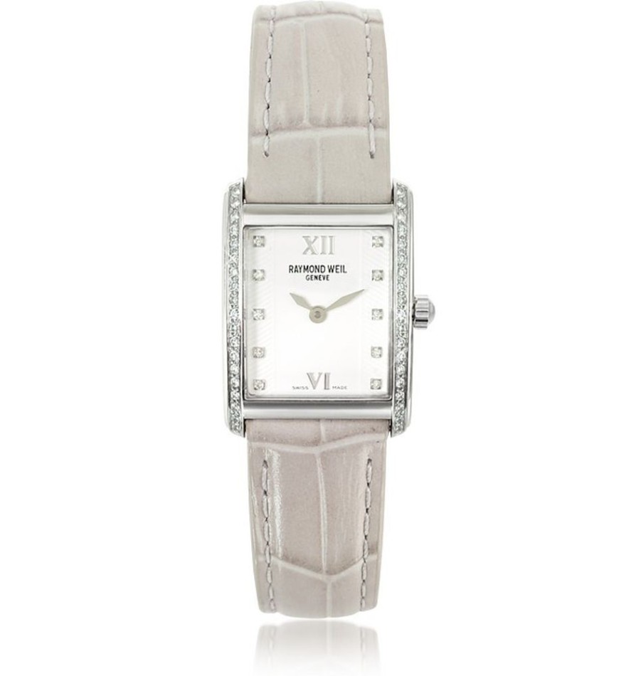 Gioielli Raymond Weil Orologi Donna | Don Giovanni - Orologio Con Diamanti E Cinturino Cocco Beige