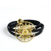 Gioielli Stefano Patriarchi Contemporary Jewelry | Sun Etched Golden Silver Wrap Bracelet