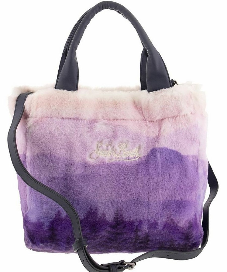 Borse Saint Barth Mc2 A Mano | Colette Soft And Furry Handbag With Print